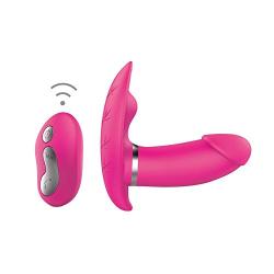 Wushuangyu Wearable Massaging Toys - 10 Kinds Vibrating Speed - Powerful Dual Motor - Wireless Remote Control - Silent Soft Skin-Friendly - Back Neck Shoulder Relaxation - Vibrant Toy