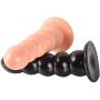 JSFQ Sex 7.87 Inches Smooth Anales Beads Plug Artifical Dildo with Suction Cup Happy TOI Necessary for Single Woman Sunglasses Skirt Jeans (Color, Black),Black (Color : Black, Size : Skin)