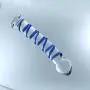 Don Wand Glass Pleasure Wand, Swirl Mushroon Tip Rocket, Blue Don Wand Glass Pleasure Wand, Swirl Mushroon Tip Rocket, Blue