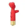 Doc Johnson Wonderland - The Heavenly Heart Mini Massager - 10 Function Silicone Mini Vibrator with Finger Ring - Red