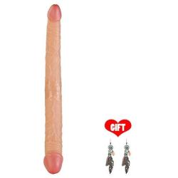 DJKFHIU Ultra Soft 14.6 Inch Double-Ended Lifelike Soft Dîldɔ Stick with Gifts DJKFHIU (Color : Flesh)