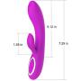 Wireless Massage for Back Relaxation and Stress Reduction, 10 Vibration Frequency Modes and 4 Adjustable Strengths Handheld Massager, USB Rechargeable(Purple)
