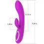 Wireless Massage for Back Relaxation and Stress Reduction, 10 Vibration Frequency Modes and 4 Adjustable Strengths Handheld Massager, USB Rechargeable(Purple)