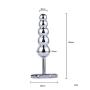 Perfect Size Metal Anal Hook Butt Plug with Balls Anal Dildo Prostate Plug Stainless Steel Anal Toys Iron Tree with Crystal