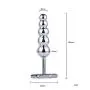 Perfect Size Metal Anal Hook Butt Plug with Balls Anal Dildo Prostate Plug Stainless Steel Anal Toys Iron Tree with Crystal