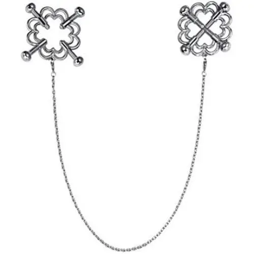 UTIMI Nipple Clip Alloy Breast Clamps with Detachable Chain Silver UTIMI Nipple Clip Alloy Breast Clamps with Detachable Chain Silver