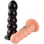 JSFQ Sex 7.87 Inches Smooth Anales Beads Plug Artifical Dildo with Suction Cup Happy TOI Necessary for Single Woman Sunglasses Skirt Jeans (Color, Black),Black (Color : Black, Size : Skin)
