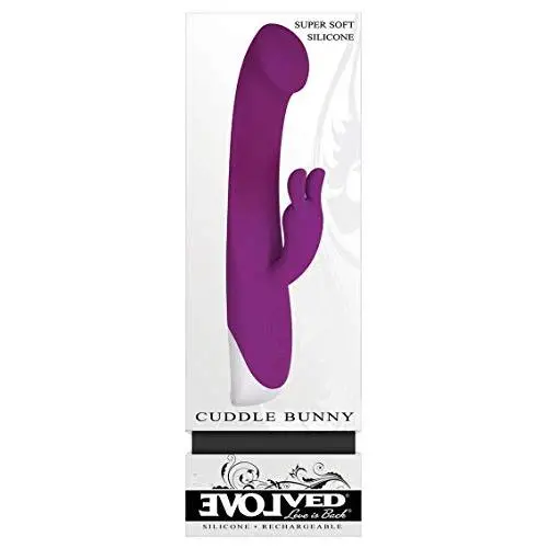Evolved Love Is Back Cuddle Bunny Rechargeable Soft Rabbit Vibrator, Purple Evolved Love Is Back Cuddle Bunny Rechargeable Soft Rabbit Vibrator, Purple