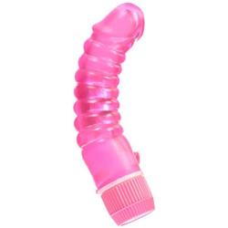 Golden Triangle Silky Stud Waterproof Vibrator, Pink