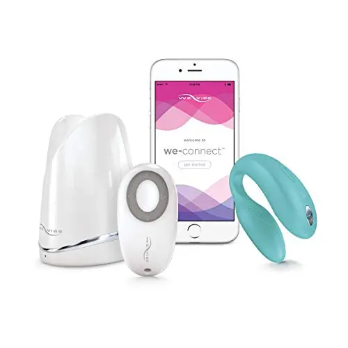WE-VIBE Sync Adjustable Couples Vibrator with Remote or Pairing App, Powerful Vibrations, Waterproof, USB Rechargeable with 30 ML We-Vibe Lube WE-VIBE Sync Adjustable Couples Vibrator with Remote or Pairing App, Powerful Vibrations, Waterproof, USB Rechargeable with 30 ML We-Vibe Lube