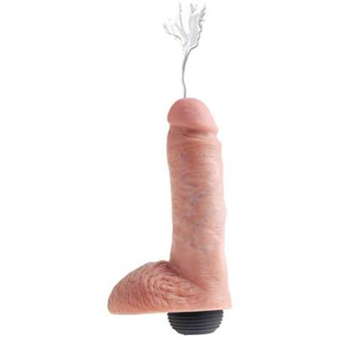Pipedream King Cock Squirting Cock with Balls, 8", Flesh