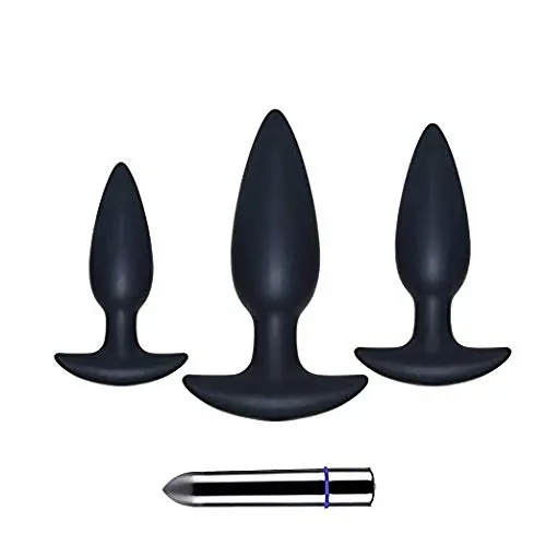 UTIMI Butt Plug Training Set Rechargeable Anal Plug Vibrator Anal Sex Toys for Men and Women, 3 Plug, 1 Bullet UTIMI Butt Plug Training Set Rechargeable Anal Plug Vibrator Anal Sex Toys for Men and Women, 3 Plug, 1 Bullet