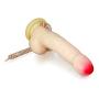 Healthy Vibes Lifelike Powerful Vibrating Slim Suction Cup Dildo - 7 1/2 Realistic Beige Natural Jelly Dong with Remote Control