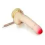 Healthy Vibes Lifelike Powerful Vibrating Slim Suction Cup Dildo - 7 1/2 Realistic Beige Natural Jelly Dong with Remote Control