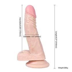NICEGG Silicone Did-Los Toys for Womens with Hands-Free Suction Cup for Female RO-PL289