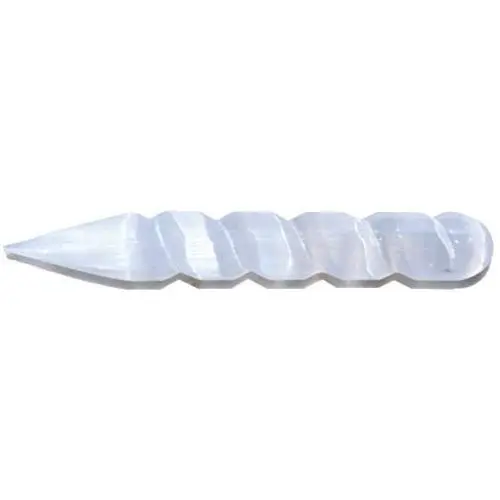 Charged 6" Spiral Faceted Selenite Crystal Wand Powerful Healing Energy Reiki by ZENERGY GEMS Charged 6" Spiral Faceted Selenite Crystal Wand Powerful Healing Energy Reiki by ZENERGY GEMS