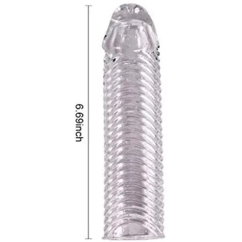 LLFX Dildò Extender Soft and Flexible Hollow Realistic with Threaded Comfort Massage Cǒck Sleeve for Men -Transparent Jeans LLFX Dildò Extender Soft and Flexible Hollow Realistic with Threaded Comfort Massage Cǒck Sleeve for Men -Transparent Jeans