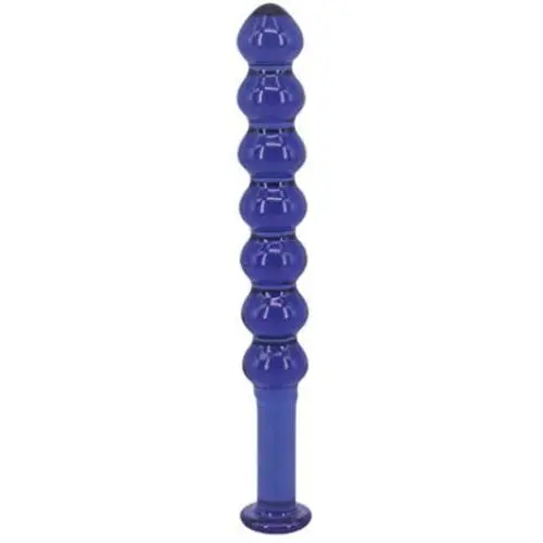 Eastern Delights 7 Beads Glass Pleasure Toys, Anal Training Butt Plug for Beginners (Deep Blue) Eastern Delights 7 Beads Glass Pleasure Toys, Anal Training Butt Plug for Beginners (Deep Blue)