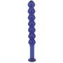 Eastern Delights 7 Beads Glass Pleasure Toys, Anal Training Butt Plug for Beginners (Deep Blue)