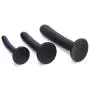 Strap U Trinity Strap-on Silicone 3 Piece Dildo Set, Black Strap U Trinity Strap-on Silicone 3 Piece Dildo Set, Black