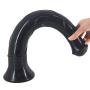 Wushuangyu 16.1 Inch Waterproof Portable Wand Massage Hand-Free Real Feel PVC Massager Game Toys - Vibrant Toy (Color : Black)
