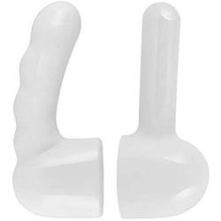 Massager Attachments Massage Accessories Accessory Attachment Silicone- Two Different Styles (White)