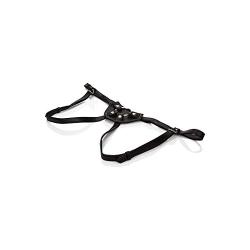 CalExotics Her Royal Harness The Countess – Premium Adjustable BDSM Probe Strap O Plus Size Harness – Sex Toys for Couples and Women - Black