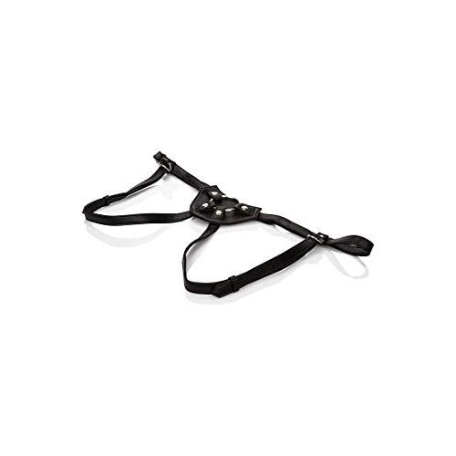 CalExotics Her Royal Harness The Countess - On Hanger – Premium Adjustable BDSM Probe Strap O Plus Size Harness – Sex Toys for Couples and Women - Black