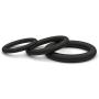 Super Soft Black Cock Ring Erection Enhancing 3 Pack by Lynk Pleasure Products, 100% Medical Grade Pure Silicone Penis Ring Set for Extra Stimulation for Him - Bigger, Harder, Longer Penis