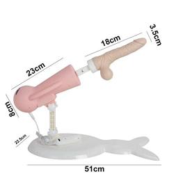 Tight Design Electric Powerful Thrust Retractable Machine Multi-Angle Adjustable Hand Free Suction Cup Adult Toy, Automatic Massage Tool Silicone Toy