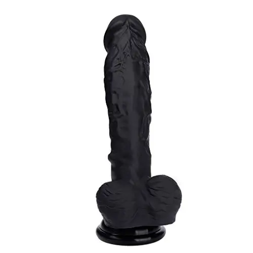 Lfcmf 7.87 Inch Body Relax Massager Wand Soft Silicone Real Feel Massage Toy with Suction Cup (Color : Black) Lfcmf 7.87 Inch Body Relax Massager Wand Soft Silicone Real Feel Massage Toy with Suction Cup (Color : Black)