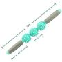 YEEYOUNG Yoga Massage Roller Stick Pressure Point Massager-Back Massage Roller Muscle Roller for Muscle Exercise Massage Roller 16 3 Balls Blue