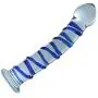 Don Wand Glass Pleasure Wand, Swirl Mushroon Tip Rocket, Blue Don Wand Glass Pleasure Wand, Swirl Mushroon Tip Rocket, Blue