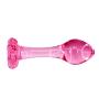 Eastern Delights 4.1 Inches Pink Glass Pleasure Wand, Small for Beginner Starter Anal Sex Play