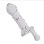 WRZHL Transparent Hand-held Glass Wand Lifelike Dildo Women Couple Health Massage Toy Tshirt Skirt