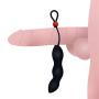 Adjustable Cockring Strap On Anal Dildo Prostate Massager Anus Butt Plug Sex Toys for Men -Black