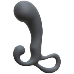 Doc Johnson OptiMALE - P-Massager - Silicone - Prostate and Perenium Stimulator - Slate