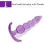 JunRP 7 Pcs/Set Soft Medical Silicone Trainer Kit Anale Pugs Beginner Set for Women and Men - Purple