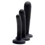 Strap U Trinity Strap-on Silicone 3 Piece Dildo Set, Black Strap U Trinity Strap-on Silicone 3 Piece Dildo Set, Black