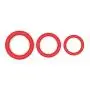 Super Soft Red Cock Ring Erection Enhancing 3 Pack by Lynk Pleasure Products, 100% Medical Grade Pure Silicone Penis Ring Set for Extra Stimulation for Him - Bigger, Harder, Longer Penis