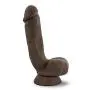 8.5 Inch Long Realistic Dildo - Soft And Flexible - Suction Cup Harness Compatible - Dual Density Realistic Feel - Brown