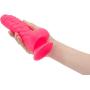 Pure Love 7 Inch Silicone Dildo with Suction Cup, Ribbed Neon Pink Dong, Adult Sex Toy, Fantasy Non-Realistic Dildo
