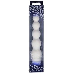 Doc Johnson White Nights - 7 inch Ribbed Multi-Speed Vibrator - ABS Plastic with Smooth Velvet Touch Finish - Great for Internal and External Stimulation - White