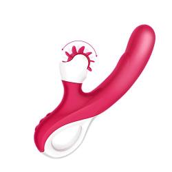 iBall G Spot Rabbit Vibrator, Dual Vibrating Wand Massager Powerful Cordless Rechargeable, Silicone Dildo Clitoris Stimulator for Women and Couple