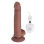 Llx 10 Powerful Vǐǐbrations Wand Thrûsting Rőtating Realistic Likelike Toy with Strong Sûctiőn Cûp HandsFree Play (Color : Brown)