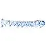 Eastern Delights Elite 6.8 Inch Bent Pleasure Wand Glass Dildo, Clear with Blue Vein Eastern Delights Elite 6.8 Inch Bent Pleasure Wand Glass Dildo, Clear with Blue Vein