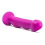 8" Realistic Sensa Feel Dual Density Dildo - Platinum Silicone - Ridged Cock Dong - Suction Cup Harness Compatible - Sex Toy for Women - Sex Toy for Adults (Violet)