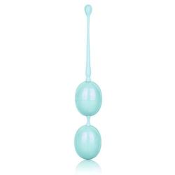 CalExotics Weighted Kegel Balls - Duotone Ben Wa Kegel Weights - Pelvic Floor Exercise Balls - Adult Silicone Sex Toys - Teal