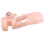 xinYxzR Male Vibrating Penis Enlargement Sleeve Reusable Condoms Cock Ring Sex Toys White