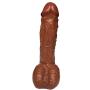 SNDLQF 10.4 Inch Huge Dick Pénis Waterproof Silicone Massager with Strong Suction Cup - Brown of Love Durable and Beautiful